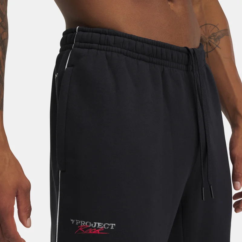UNDER ARMOUR Black Men's Project Rock Icon Fleece Training Joggers for Men | Best Price UAE